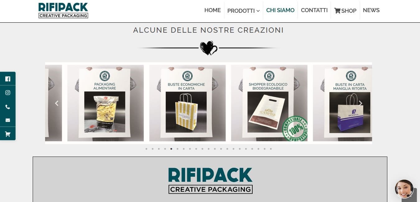 Realizzazione Siti E-commerce Roma per Industrie Shopper Personalizzate